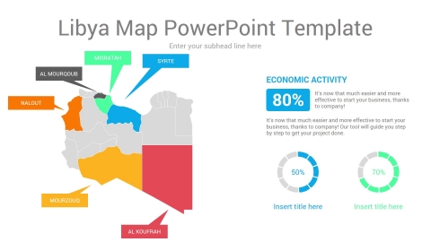 Libya map powerpoint template