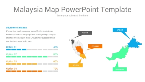 Malaysia map powerpoint template