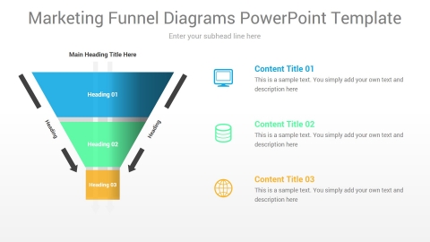 Marketing Funnel Diagrams PowerPoint Template