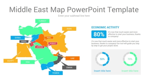 Middle East Map PowerPoint Template