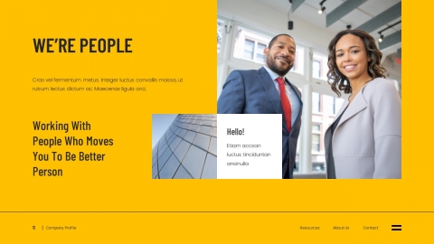 Modern Black Yellow Digital Business Presentation PPT Template