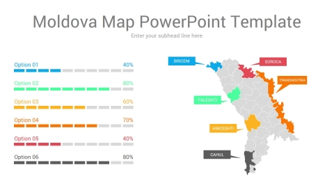 Moldova map powerpoint template
