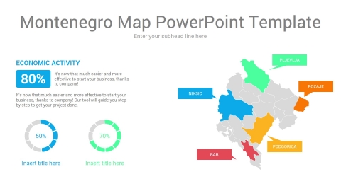 Montenegro map powerpoint template