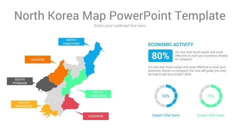 North Korea map powerpoint template