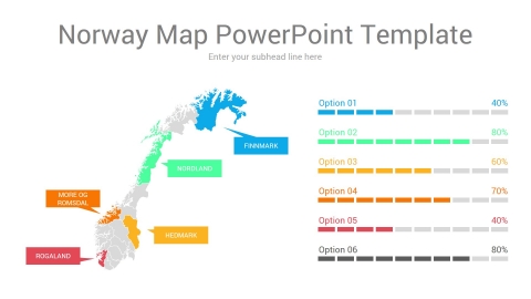 Norway map powerpoint template
