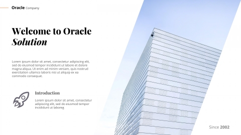 Oracle Minimal Presentation PowerPoint Template