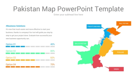 Pakistan map powerpoint template