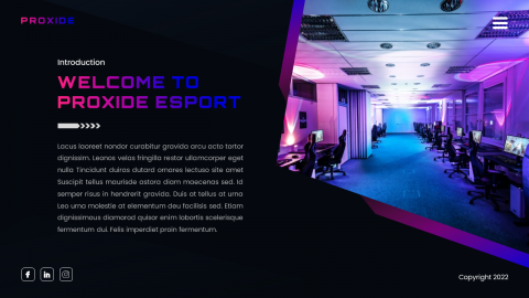 Proxide eSport Gaming PowerPoint Template