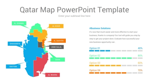 Qatar map powerpoint template