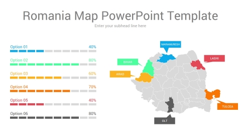 Romania map powerpoint template