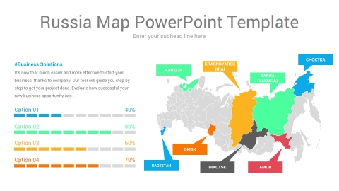 Russia map powerpoint template