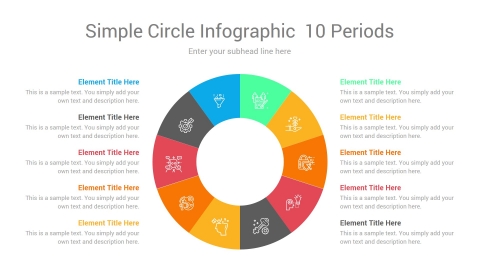 Simple circle infographic 10 periods