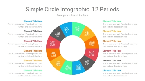 simple circle infographic 12 periods
