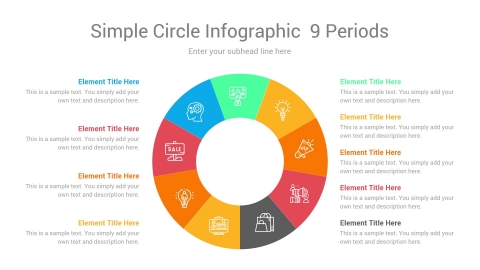 Simple circle infographic 9 periods
