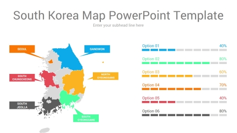 South Korea map powerpoint template