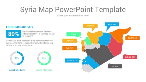Syria map powerpoint template