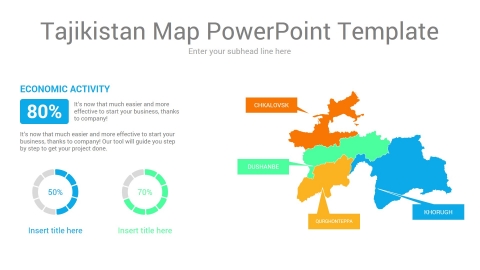 Tajikistan map powerpoint template