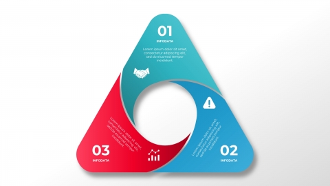 Triangle With Round Corners Infographic PowerPoint Template