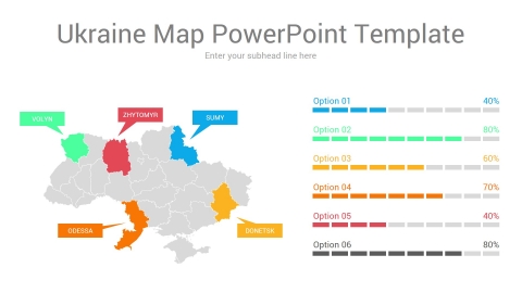 Ukraine map powerpoint template