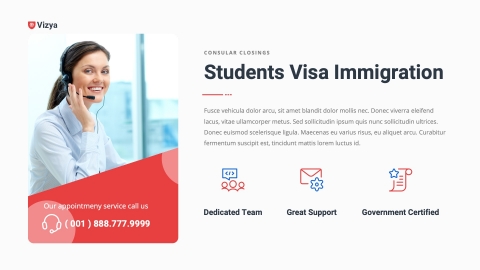 Vizya Immigration & Visa Consulting Powerpoint Template