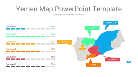 yemen map powerpoint template
