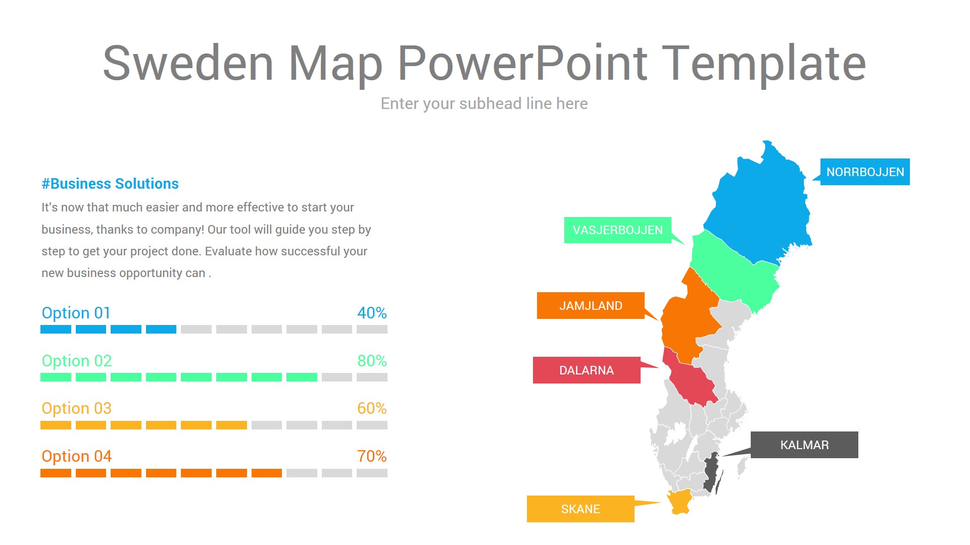 Sweden map powerpoint template
