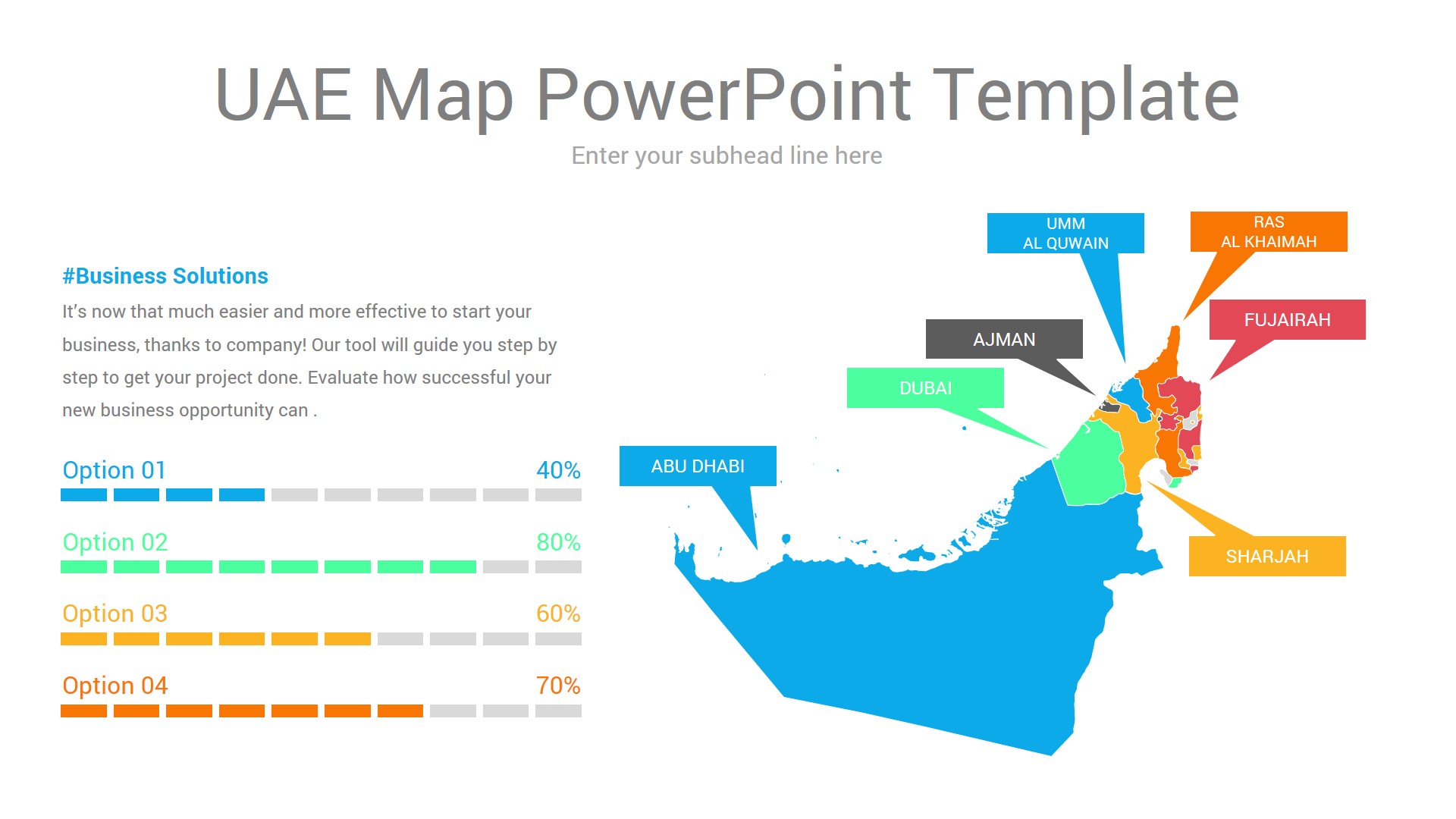 Uae map powerpoint template