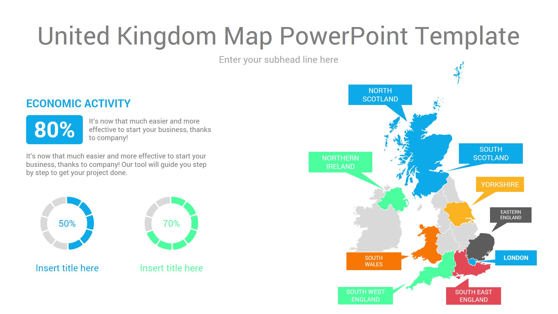 United Kingdom map powerpoint template